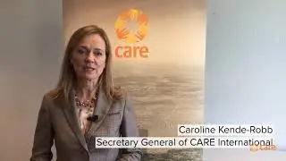 Caroline Kende-Robb, SG of CARE International talking about CARE's Fair Share Campaign