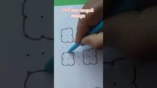 Beautiful 😍 7&times;7 dot rangoli design