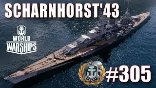 Scharnhorst '43 German Battleship World of Warships Wows BB Gameplay