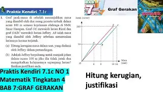 KSSM Matematik Tingkatan 4 Bab 7 praktis kendiri 7.1c no1 Graf gerakan chapter 7 spm form 4