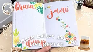 Live Custom Bullet Journal REPLAY September 18, 2025 | June Hawaii Theme in Ivy's Bullet Journal