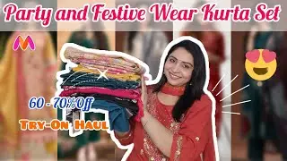 Party and Festive Wear KurtaSet Haul From Myntra ✨🥰 Affordable & Stylish Looks For Every Occasion ⭐