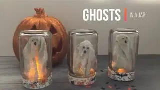 Ghosts in a Jar Halloween Craft