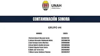 Contaminaci&oacute;n sonora, grupo #4, secci&oacute;n 1303 educaci&oacute;n ambiental.