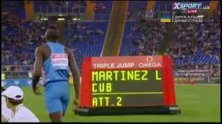 Martinez CUB - 17,07 m. Triple Jump. Rome. DL-2014
