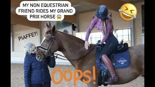 MY NON EQUESTRIAN FRIEND RIDES MY GRAND PRIX HORSE ||