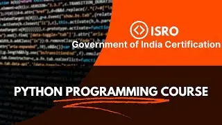 ISRO Python Programming Course Launched || Free Registration || Get Free Certification from ISRO