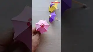 How to make paper umbrella☂️⛱️|small umbrella craft #shorts #craft #umbrella #rain #viral