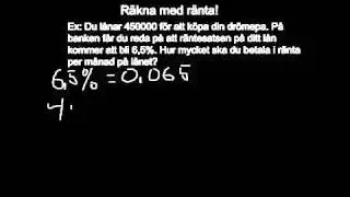 R&auml;nta och r&auml;ntesats