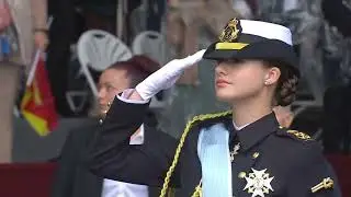 (Royal Salute) Spain National Anthem | King arrival | Spain National Day