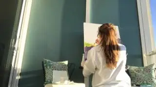 Time lapse- Colorful Mountain Painting
