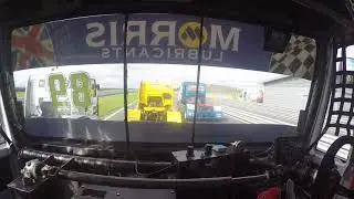 Simon Reid showing real muscle in the British Truck Racing
