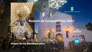 Virgen de los Desamparados en las calles de Nerja en su procesión del Rosario de Campanilleros 2023