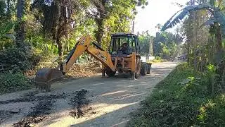 Jcb 3dx super 4x4 road construction road fearing