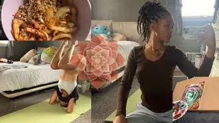 RANDOM DAYS OF ISOLATION| eating alkaline, yoga, art & small yaps