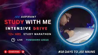 📚✨ Study With Me Livestream: 12+ HOURS | 99%ile JEE 24 CHALLENGE | RAIN SOUNDS ☔