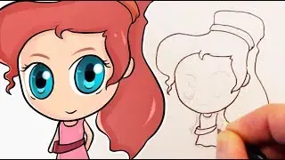 Как нарисовать Мегара чиби (Геркулес)