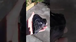 Rainbow Obsidian Flint Knapped Heart