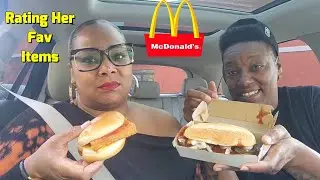 Rating Her Favorite McDonalds Orders for the First Time! (Mc Rib, Fish filet with Ketchup and more!)