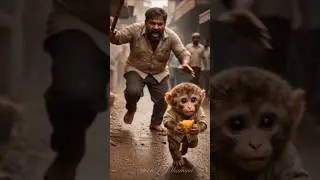 A Monkey Was Beaten for Stealing Samosa&hellip; What He Did Next Will Make You Cry 😢|ai animation| #shorts