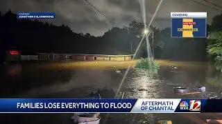 WXII's Chris Petersen speaks with Haw River family who witnessed their family disappear in floodw...
