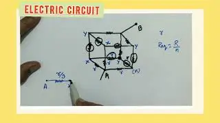 Find equivalent Resistance of cube  across diagonal each sides have same resistance #elctriccircuit 
