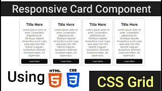 Responsive Card Component using HTML CSS/ CSS Grid- A2B-The Coder