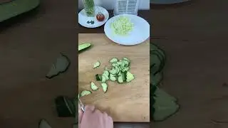 Slicing a Cucumber | TouchTone ASMR #VegetableASMR, #CabbageCutting, #CucumberSlicing, #KitchenASMR