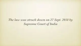 Section 497 of IPC on Adultery - By Lakshman Maaheshwary