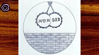 Easy Mom and Dad Drawing | Easy Love Sketch Art Tutorial&rdquo;