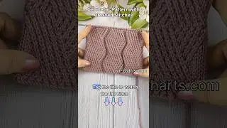 Geometric Knitting Pattern with Crossed Stitches #knittig #handmade