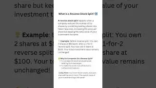 What is a Reverse Stock Split?