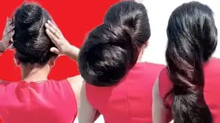 December 19, 2023 how to make| high bun hairstyle regular day by day college students #india #hair