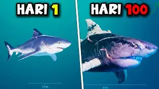 100 HARI MENJADI IKAN HIU PALING GANAS DI SAMUDRA - Maneater INDONESIA PART 1