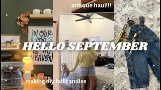 DIY Fall Candles & Antique Shopping Haul | Cozy Home Decor Ideas for Autumn