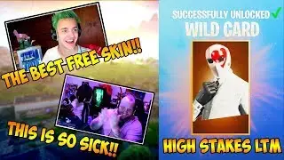 Ninja & Tim REACT To *NEW* How To Get Wild Card SKIN *FREE*! - Fortnite High Stakes Event
