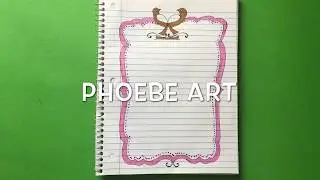 How to draw   notebook border design for kids