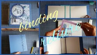 blue land stamperia scrapbook binding/stamperia reliure album blue land/encuadernación del álbum