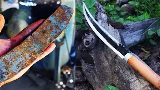 Survival Sword Making From Piece Of Rusty Steel