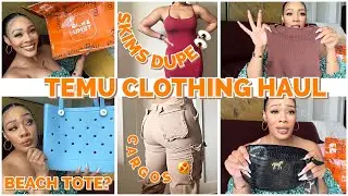 TEMU CLOTHING UNBOXING & TRY ON HAUL! SKIMS DUPE, BEACH BAG, SWEATSUITS & MORE! LOOK CUTE FOR LESS!