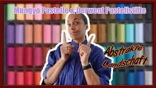 Mungyo & Derwent Pastellmalerei abstrakte Landschaft
