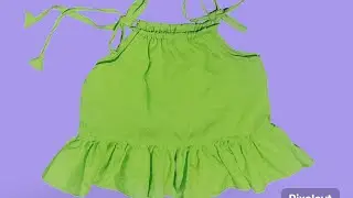 Baby Frock with Frill for 1 to 2 years old baby| Cutting & Stitching making at home 