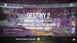 Destiny 2 Nightfall The Ordeal Exodus Black Nessus || 1220 Hero with Graviton Lance || GameSimple