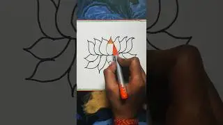 Flag drawing on Lotus #flag #tricolor #drawing #independenceday #india