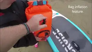 NCW watersports gear scenarios: 15L roll top inflatable dry bag kiddy wild swimming edition.
