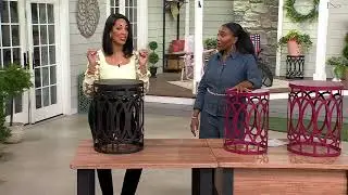 Garden Reflections Set of 2 Outdoor Nesting Accent Tables on QVC
