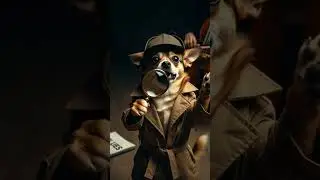 Detective Dog Solving a Mysterious Case 🕵️🐶#detectivedog #funnydog #aivideo #petcomedy #funnyanimals