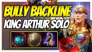 BECOME BACKLINE BULLY WITH THIS KING ARTHUR BUILD! - Smite King Arthur solo Ranked
