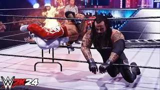 WWE 2k24 - Undertaker '07 vs Rey Mysterio '10: Extreme Rules Match at Wrestlemania XX 