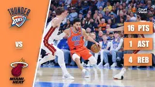 Ajay Mitchell - 16 Points, 1 Assist, 4 Rebounds vs Heat - 2025-26 Regular Season